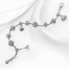 Picture of Love in Paris Charm Bracelet Rhodium Plated Snake Chain