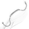 Picture of Classic Pave CZ Tag Bracelet Rhodium Plated