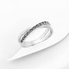 Picture of Cross Over Ribbon Bow Ring Rhodium Plated