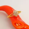Picture of CZ Cluster Floral Statement Ring Gold Plated
