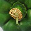 Picture of Vintage Flower Signet Ring Band Gold Plated