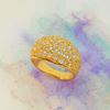 Picture of Pave CZ Dome Signet Ring Band Gold Plated