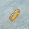 Picture of Half Eternity Ring Channel Band Gold Plated
