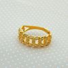 Picture of Petite Double Link Chain Ring Band Gold Plated