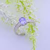 Picture of Classic Promise Engagement Ring Rhodium Plated with Purple CZ