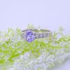 Picture of Classic Promise Engagement Ring Rhodium Plated with Purple CZ