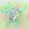 Picture of Double Wavy Channel Ring Rhodium Plated