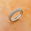 Picture of Double Row CZ Eternity Ring Rhodium Plated