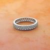 Picture of Double Row CZ Eternity Ring Rhodium Plated