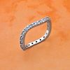 Picture of Wave Ring Rhodium Plated Stackable