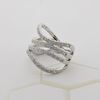 Picture of Multi Layer Wide Wavy Ring Rhodium Plated