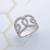 Picture of Wide Interlock Link Ring Rhodium Plated