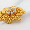 Picture of Blooming CZ Flower Brooch Gold Plated