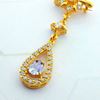 Picture of Dangling Teardrop Brooch Gold Plated