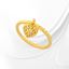 Picture of Dangle Cage Heart Ring Gold Plated