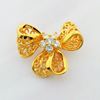 Picture of Vintage Three Petal Bow Brooch Gold Plated