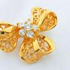 Picture of Vintage Three Petal Bow Brooch Gold Plated