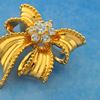 Picture of Classic Vintage Ribbon Bow Brooch Gold Plated