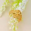 Picture of Wide Filigree Flower Ring Gold Plated