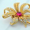 Picture of Stemmed Lily Flower Brooch Gold Plated