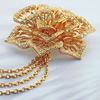 Picture of Large Vintage Rose Brooch Gold Plated