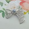 Picture of Ruffle Bow Brooch Rhodium Plated