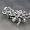 Picture of Classic Flower Brooch Corsage Rhodium Plated