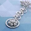 Picture of Geometric Circles Flower Dangle Drop Brooch Rhodium Plated