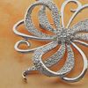 Picture of Large Spiral Bloom Flower Brooch Rhodium Plated