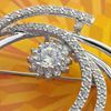 Picture of Large Interlocking CIrcles Brooch Rhodium Plated