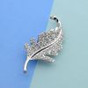 Picture of Small CZ Feather Brooch Rhodium Plated