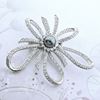 Picture of Large Modern Ribbon Brooch Rhodium Plated