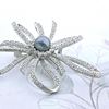 Picture of Large Modern Ribbon Brooch Rhodium Plated