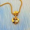 Picture of Dangle Open Heart Pendant Necklace Gold Plated