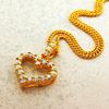 Picture of Bejeweled Open Heart Pendant Necklace