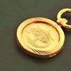 Picture of Mini Vintage Hibiscus Medallion Coin Pendant Gold Plated