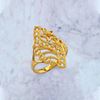 Picture of Vintage Hollow Flower Signet Ring Gold Plated