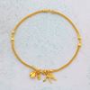 Picture of Key Anklet in Wheat Chain Gold Plated