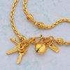 Picture of Key Cable Chain Anklet Gold Plated