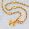 Picture of Heart Cable Chain Anklet Gold Plated with Round Disc (25cm)