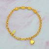 Picture of Girl Chain Anklet Gold Plated with Bell for Kids