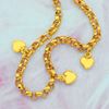 Picture of Minimalist Heart Anklet Gold Plated with Bell for Kids