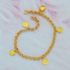 Picture of Medallion Coin Chain Anklet Gold Plated for Kids