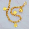 Picture of Medallion Coin Chain Anklet Gold Plated for Kids (19cm)