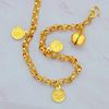 Picture of Medallion Coin Chain Anklet Gold Plated for Kids