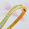 Picture of Wavy Half Eternity Bangle Gold Plated