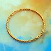 Picture of Minimalist Twisted Bangle Gold Plated