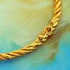 Picture of Minimalist Twisted Bangle Gold Plated