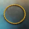 Picture of Mix Double Twisted Bangle Gold Plated (60mm)
