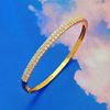 Picture of Double Layer Half Eternity Bangle Gold Plated